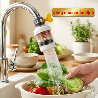 Bộ lọc nước gắn vòi, lọc nước tại vòi cho gia đình, xoay 360 độ, dễ lắp đặt, phù hợp nhiều loại vòi