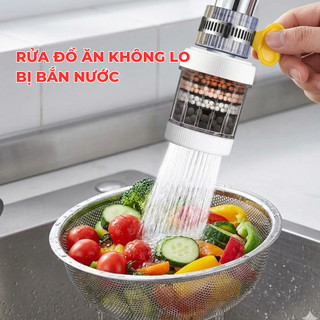 Bộ lọc nước gắn vòi, lọc nước tại vòi cho gia đình, xoay 360 độ, dễ lắp đặt, phù hợp nhiều loại vòi