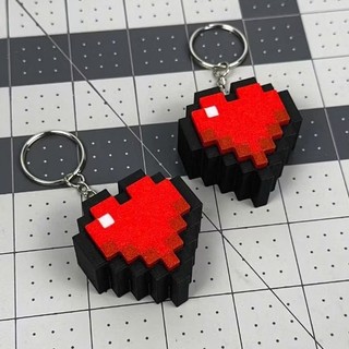 [Móc Khóa] Trái Tim clicker Minecraft - Móc khóa