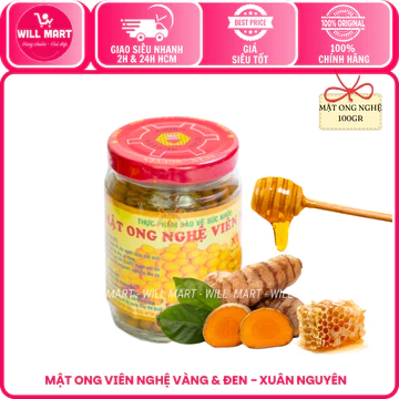 [HSD mới] Mật ong nghệ viên VÀNG / Mật ong nghệ viên ĐEN hủ 100gr_hỗ trợ cải thiện dạ dày