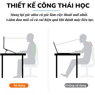 Giá Đỡ Laptop Dán Gập 2 Nấc 8°/13° – Đế Nâng 2.5–4cm Siêu Mỏng, Tản Nhiệt, Cho Laptop/Điện Thoại