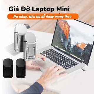 Giá Đỡ Laptop Dán Gập 2 Nấc 8°/13° – Đế Nâng 2.5–4cm Siêu Mỏng, Tản Nhiệt, Cho Laptop/Điện Thoại