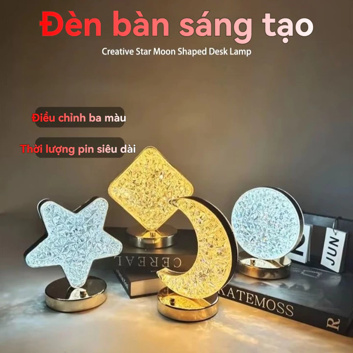 Đèn bàn pha lê cao cấp cho gia đình, đèn ngủ cạnh giường ngủ, đèn ngủ phòng ngủ chính, đèn ngủ đầu giường lãng mạn, đèn