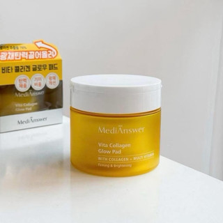 [MediAnswer] Toner Pad Dưỡng Sáng Căng Bóng Da MediAnswer Vita Collagen Glow Pad | Hộp 80 Miếng/140ml