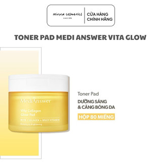 [MediAnswer] Toner Pad Dưỡng Sáng Căng Bóng Da MediAnswer Vita Collagen Glow Pad | Hộp 80 Miếng/140ml