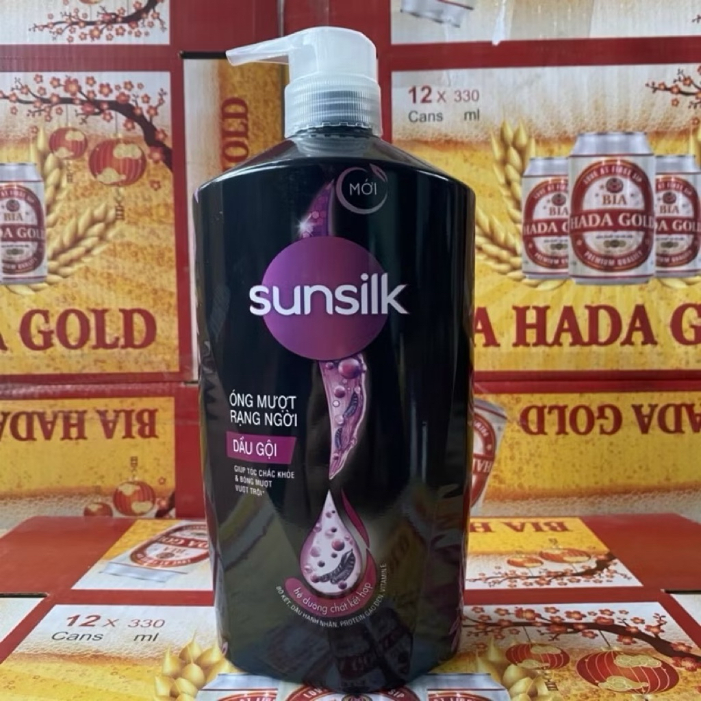sale 30% Dầu gội Sunsilk cho tóc Mượt 100h (Bóng mướt-Luminous UV / Đen óng-Glossy Black / Mềm mượt-Silky Smooth) 650g