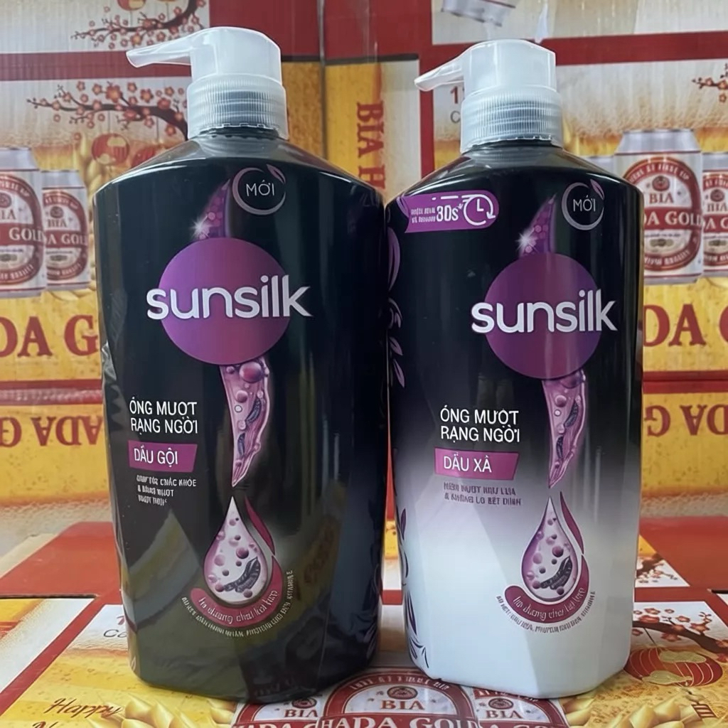 sale 30% Dầu gội Sunsilk cho tóc Mượt 100h (Bóng mướt-Luminous UV / Đen óng-Glossy Black / Mềm mượt-Silky Smooth) 650g