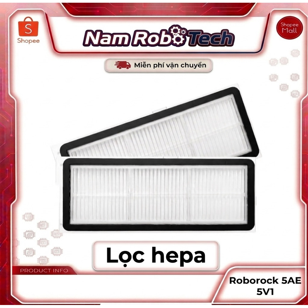 Phụ kiện Robot hút bụi Roborock Q i 5AE, Edge 5V1, Qr798, Lọc hepa , Khăn, Chổi giữa, Chổi cạnh, Túi rác /