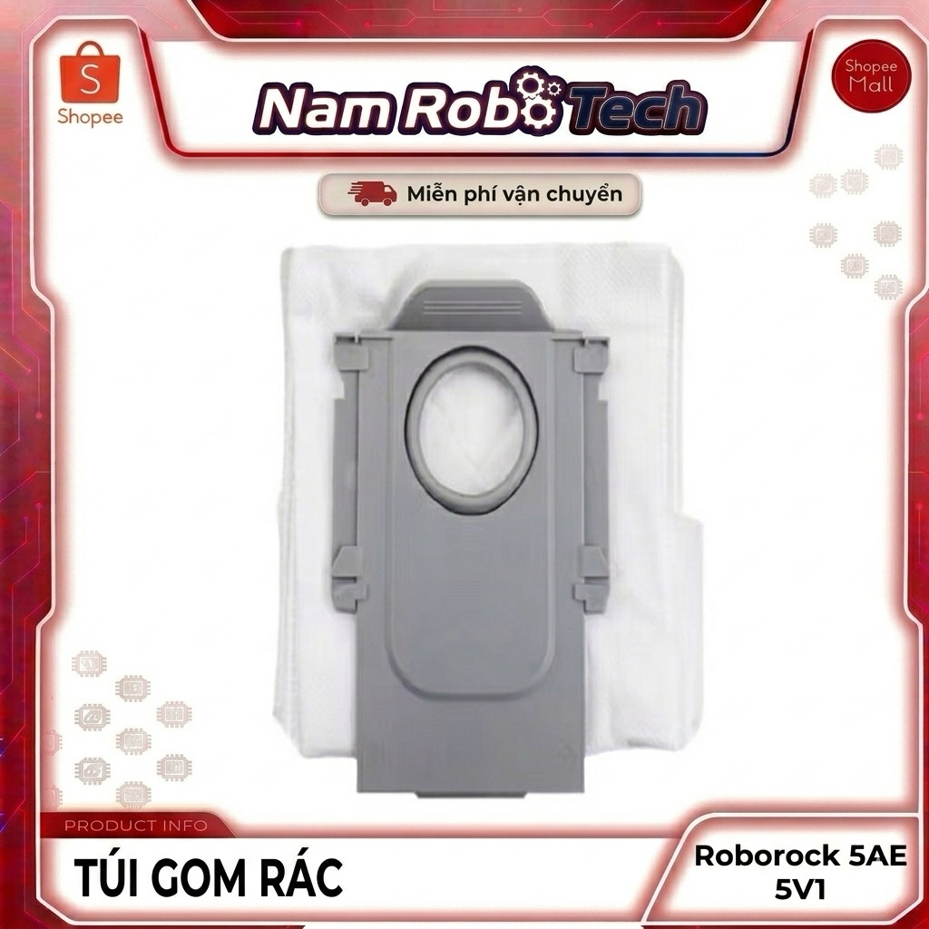 Phụ kiện Robot hút bụi Roborock Q i 5AE, Edge 5V1, Qr798, Lọc hepa , Khăn, Chổi giữa, Chổi cạnh, Túi rác /