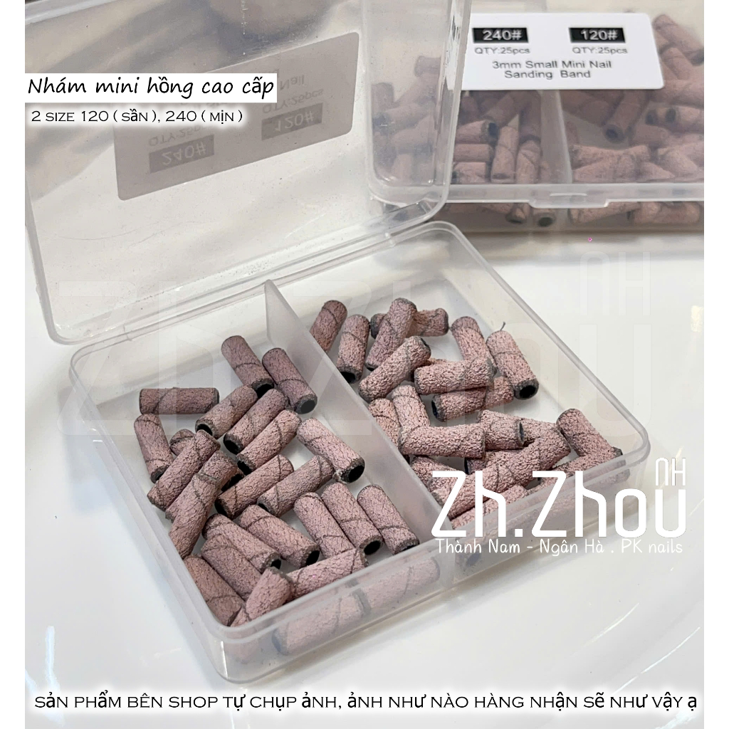 Lõi Nhám Mini, đầu nhám mịn, sần, nhám bọc đầu nail, Lắp nhám mini, phụ kiện nail chính hãng
