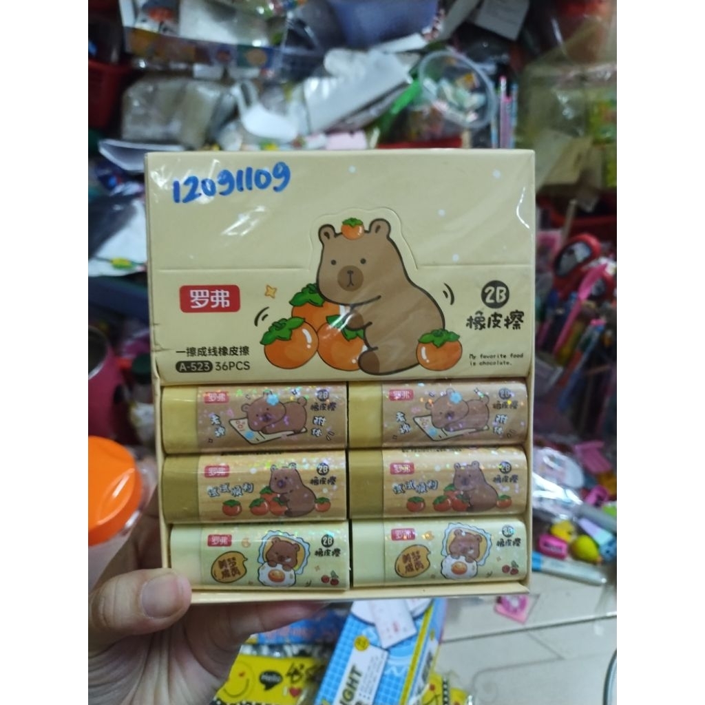 Gôm tẩy chì A525/A517 hình capypara/molang (2 viên)