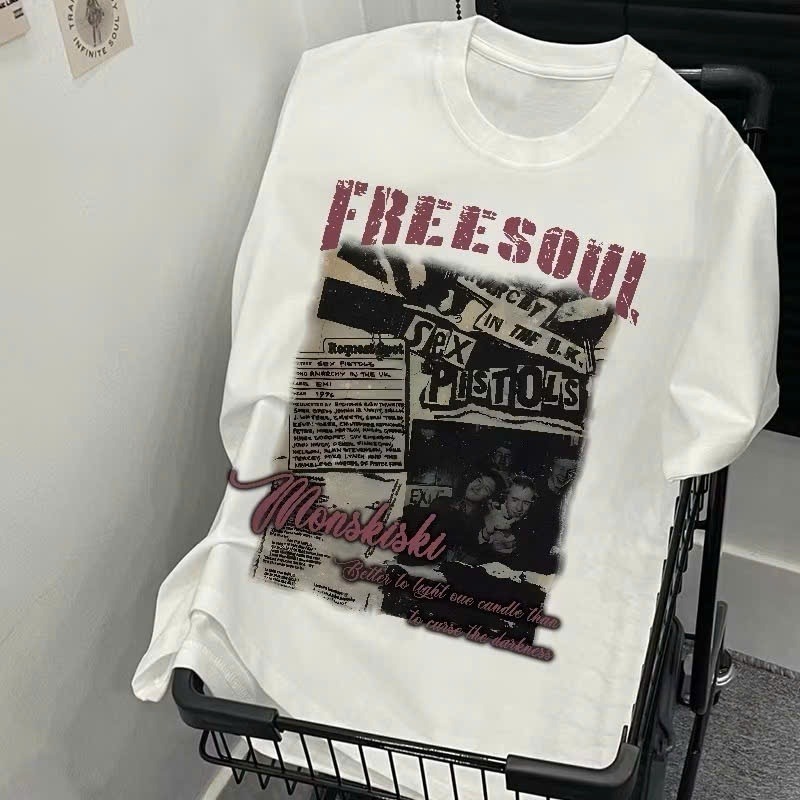 BOOM Áo thun nữ kiểu hàn quốc form rộng tay lỡ cổ tròn cotton mát - hè hot trend in cách dễ thương- Local brand #06