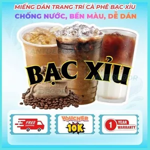 Miếng decal Bạc Xỉu – Chống Thấm, Bám Mực Tốt, Dễ Dán - Sẵn keo chống nước trang trí xe nước