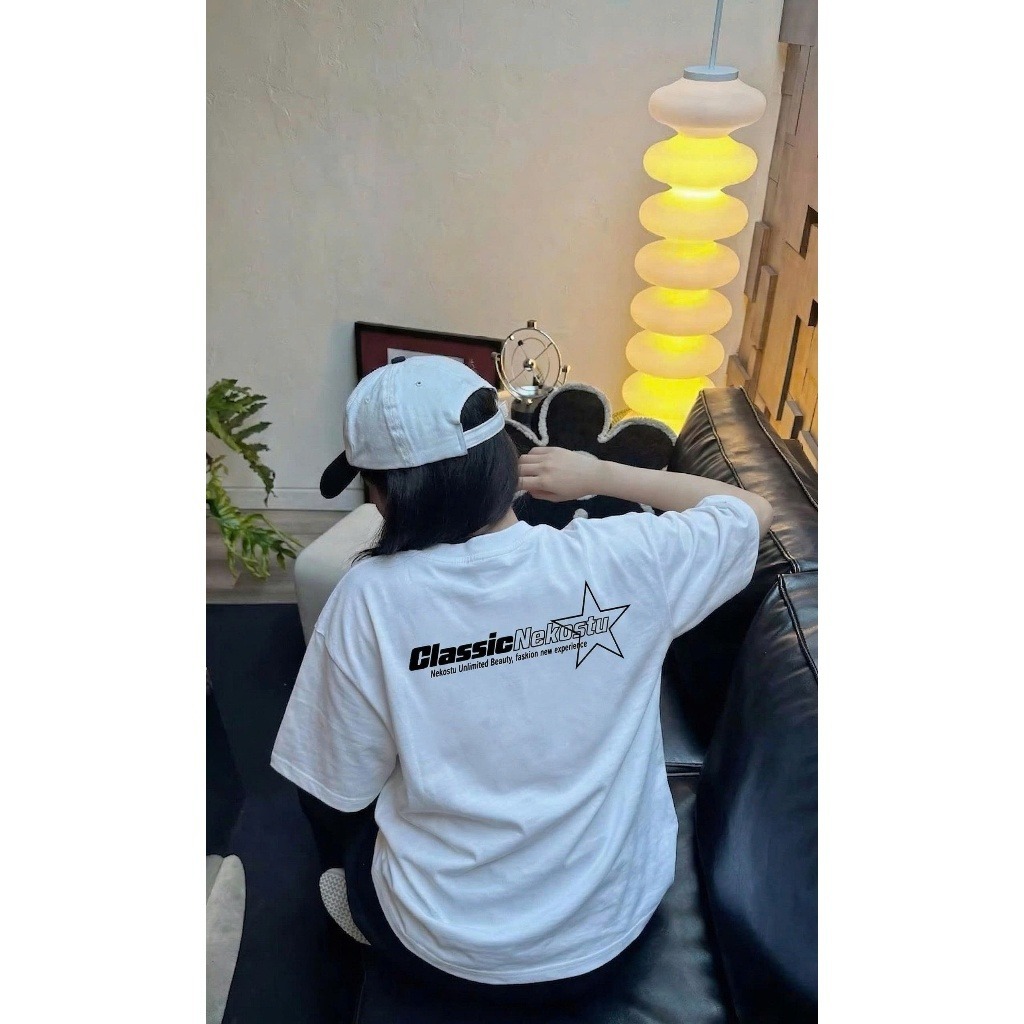 BOOM Áo thun nữ kiểu hàn quốc form rộng tay lỡ cổ tròn cotton mát - hè hot trend in cách dễ thương- Local brand #09