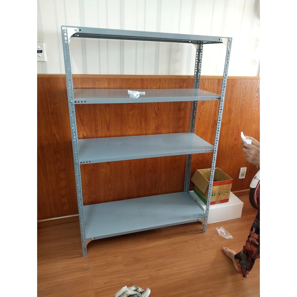 {Hàng dày} Kệ sắt Tiến Phát kệ v lỗ dài 1m2 x rộng 0.3m x cao 2m 1m8 1m5 kèm ốc bát sơn tĩnh điện | BigBuy360 - bigbuy360.vn
