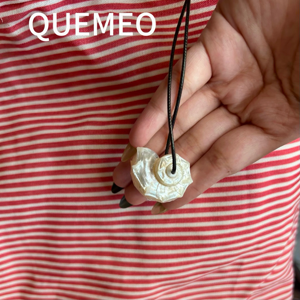 Vòng cổ 1 Ốc Mai Dây Chuyền Đi Biển Phong Cách Boho SUMMER TIME QUEMEO
