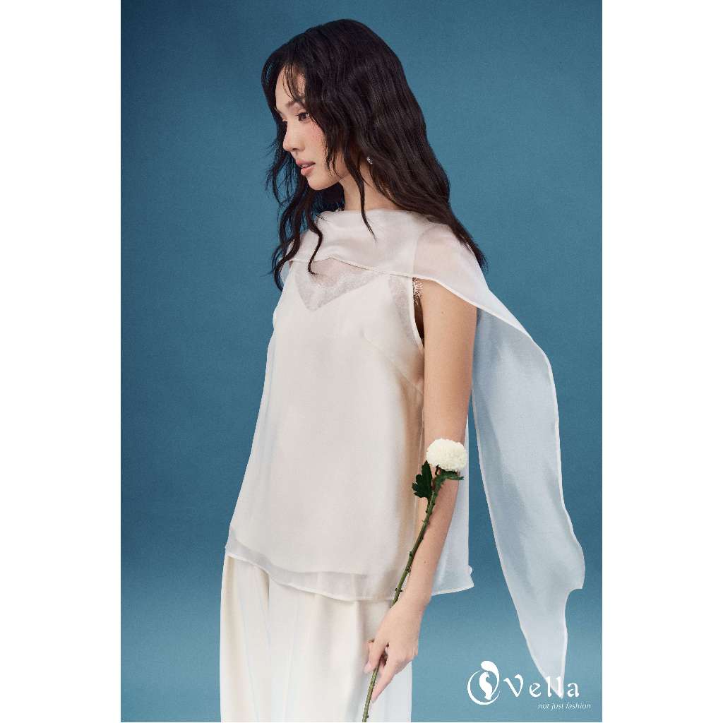 Áo tank top áo voan & quần culottes nữ đồ công sở mùa hè thanh lịch thoáng mát Vella VA26001 VQ26002