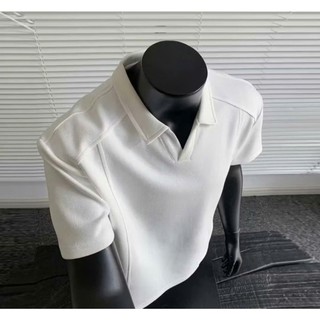 Áo Polo Cổ V Nam Nữ Unisex Chất Liệu Mềm Mịn Co Giãn Phong Cách Trẻ Trung, Cổ V Polo Không Cúc Hiện Đại