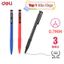 Combo 10 Bút Bi 0.7mm Deli Đầu Bấm, Chống Trượt, Viết Êm, Tiện Dụng Học Sinh & Văn Phòng