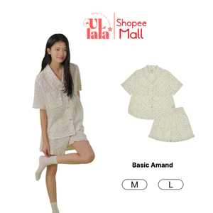 Ullala Pajamas Basic Amand Bộ ngủ mặc nhà nữ ngắn tay Size M, L