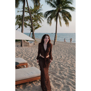 Set Bikini 3 Món: Áo Voan Bèo + Quần + Chân Váy Hoa Đuôi Cá Chuẩn Linh Hoàng
