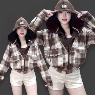 Áo Sơ Mi Nỉ Caro Có Mũ Unisex Form Rộng 2 Túi – HoodieX