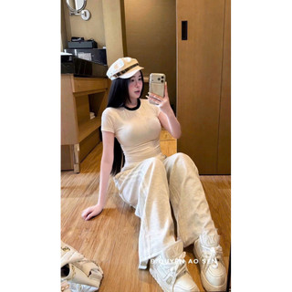 SET ÁO TAY CỘC PHỐI VIỀN MIX QUẦN ỐNG XUÔNG SỌC HOT HIT