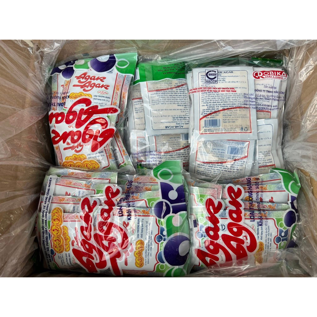 Bột Rau Câu Giòn Agar Hải Long Gói 25gr Tạo Độ Giòn Làm Các Món Rau Câu Tráng Miệng
