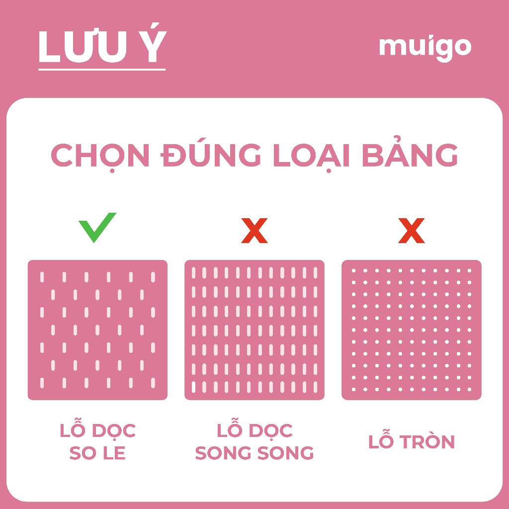 Phụ kiện Pegboard màu Hồng | Móc, khay, cốc cho bảng Pegboard Lỗ Dọc đa năng Lỗ dọc so le