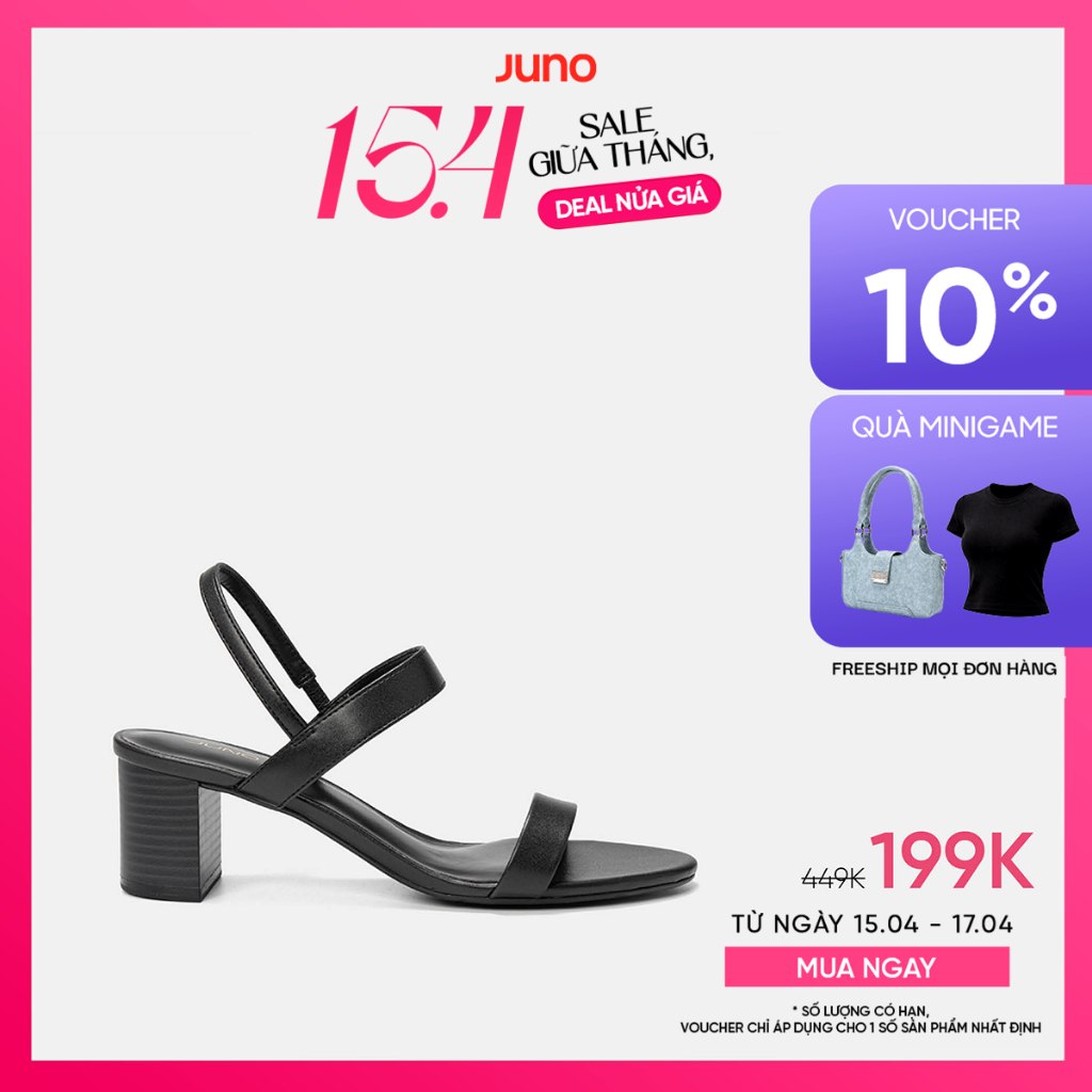 Giày Sandal Nữ 5cm Thời Trang JUNO Gót Vuông Basic SD05127