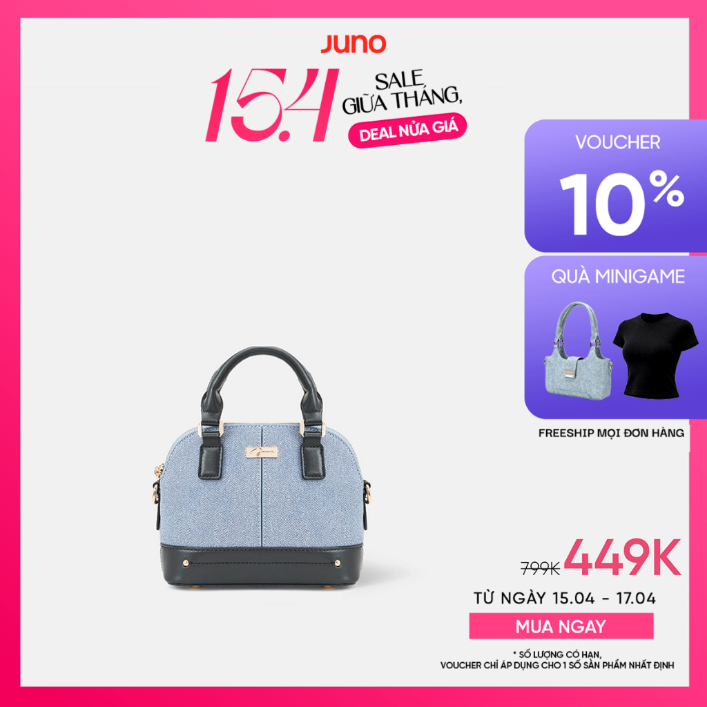 Túi Xách Nữ Thời Trang JUNO Cỡ Nhỏ Top Handle Logo Chữ Kí TXN812