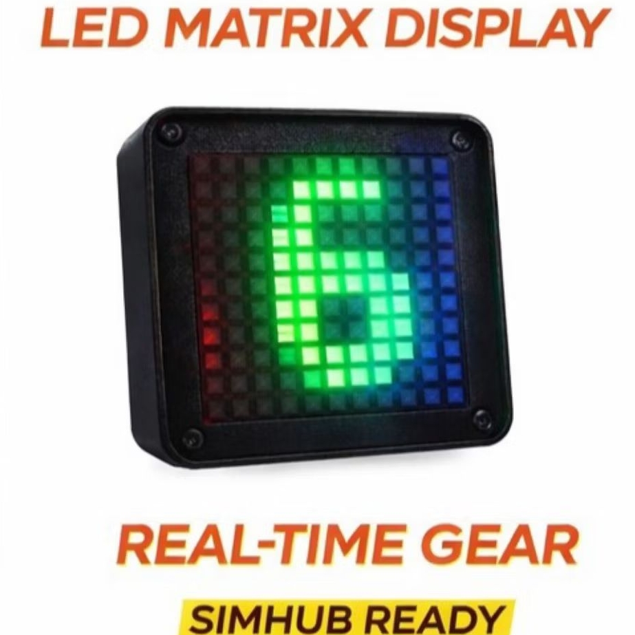 Sim Racing LED Matrix 8x8 Gear Display USB SimHub Flag Indicator PC ...