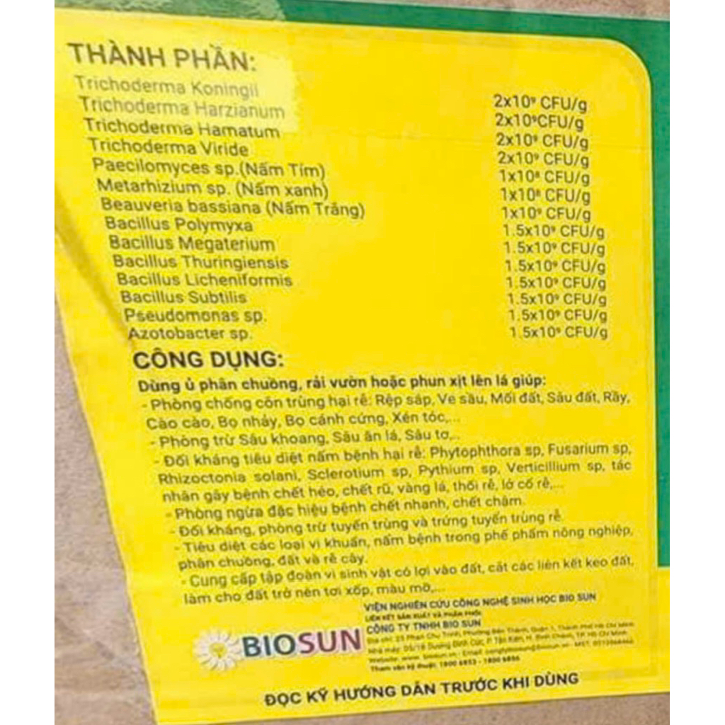 1L Chế Phẩm Nấm Ba Màu Sinh Học – Beauveria + Metarhizium + Paecilomyces – Hỗ Trợ Kiểm Soát Sâu Hại, Bảo Vệ Cây Trồng