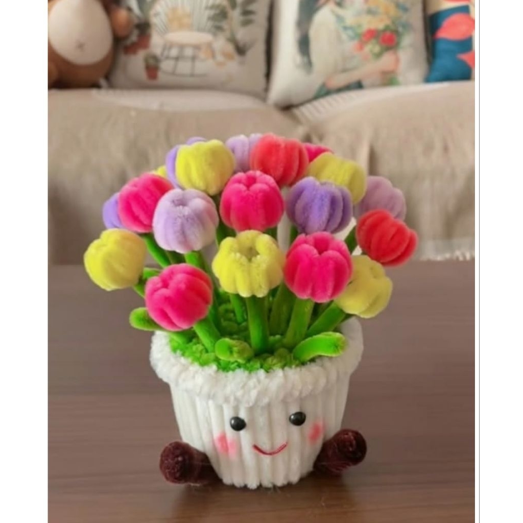 Set Nguyên Liệu Tự Làm Chậu Hoa Kẽm Nhung