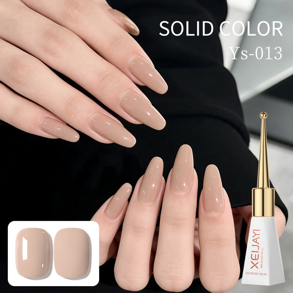 XEIJAYI 10ml - Sơn móng tay dạng gel màu nude mới, phù hợp sử dụng hàng ngày và phù hợp với mọi tông da.