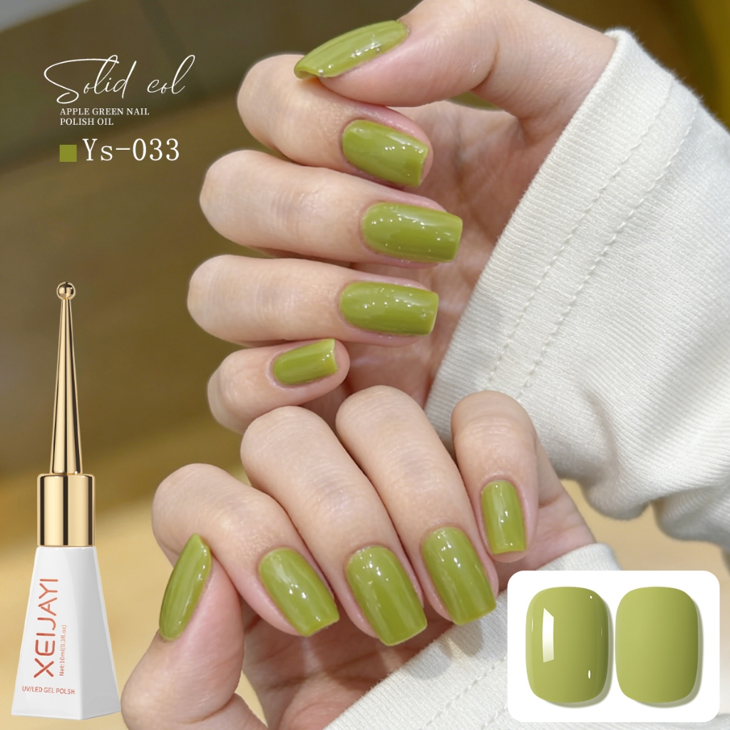 XEIJAYI 10ml - Sơn móng tay dạng gel màu xanh bơ, độ bão hòa cao cho vẻ ngoài trẻ trung, hoàn hảo cho mùa hè.