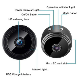Camera Mini A9 WiFi HD Màn hình an ninh không dây Tầm nhìn ban đêm Trang chủ Thể thao ngoài trời Camera ẩn thông minh