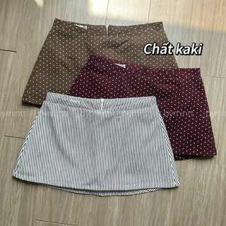Y2K SKIRT | Chân váy kaki cạp trễ 2 lớp phong cách y2k | Bymintt