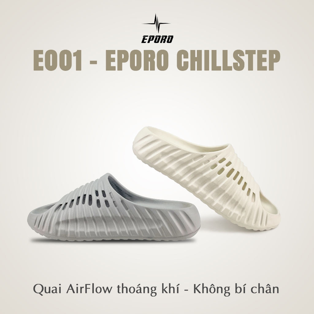 Dép Quai Ngang EPORO – EVA Đúc Nguyên Khối Unisex Siêu Nhẹ, Kiểu Dáng Basic, Chống Trơn Trượt E001