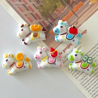 Set Charm Ngựa Trắng May Mắn Cute – Pony Mini Trái Cây Táo Vàng Phát Tài Đáng Yêu Trang Trí Dép Xinh Phong Cách Hàn Quốc