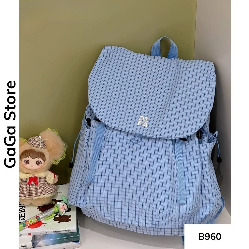 Balo unisex đi học nhiều ngăn màu giản phong cách Ulzzang cho học sinh các cấp B960 gagastore