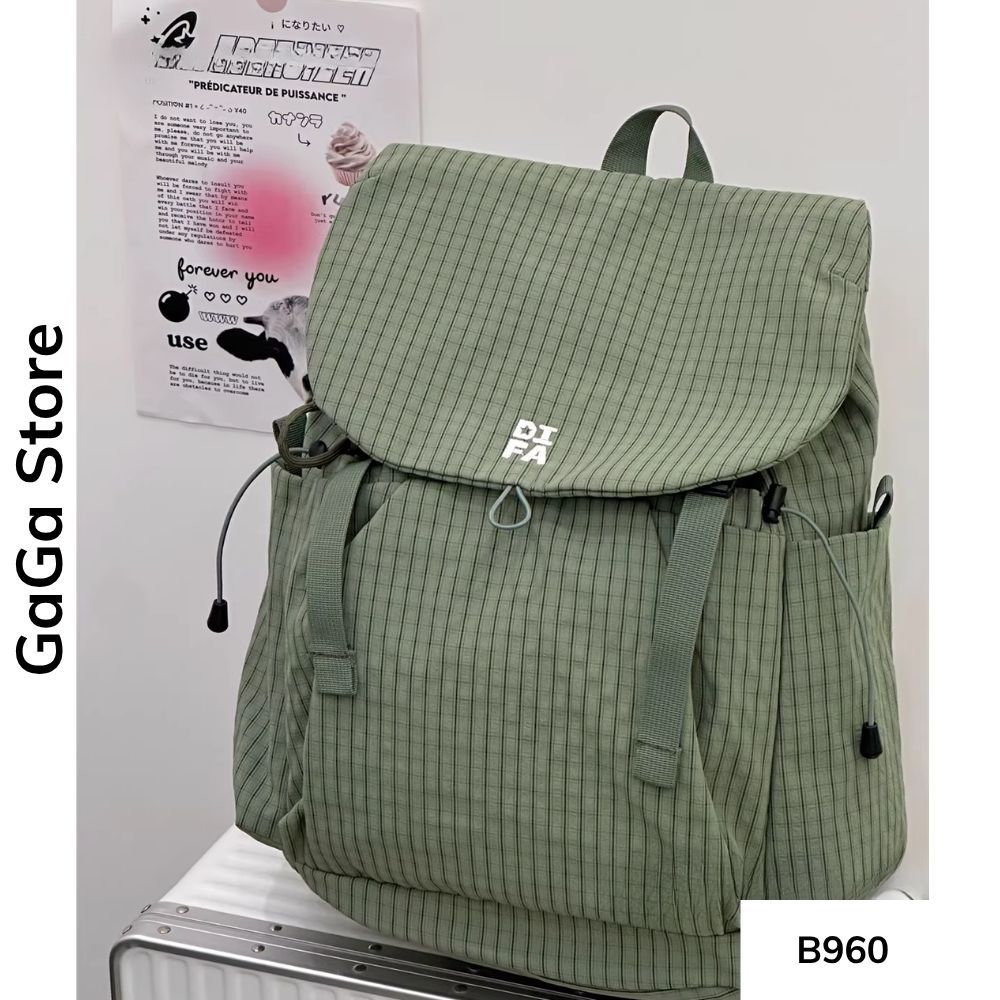 Balo unisex đi học nhiều ngăn màu giản phong cách Ulzzang cho học sinh các cấp B960 gagastore