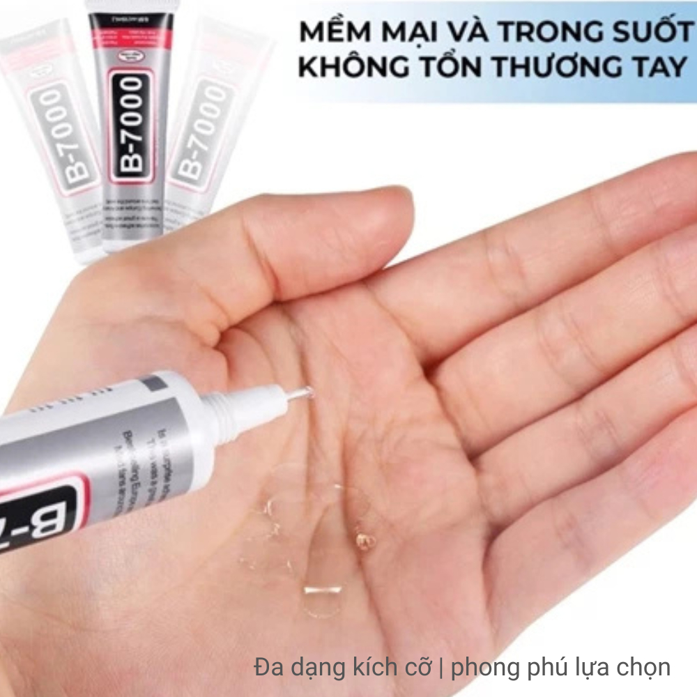 Keo b7000 3ml 5ml dán nhựa, kính, kim loại, đá, đồ trang sức, dán điện thoại...