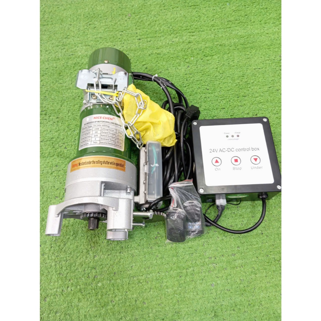 Mô tơ cuốn nice chen 24V 600DC kèm hộp khiển,  tải trọng 600kg dùng làm cửa cuốn, bạt xếp cỡ vừa , nhỏ....