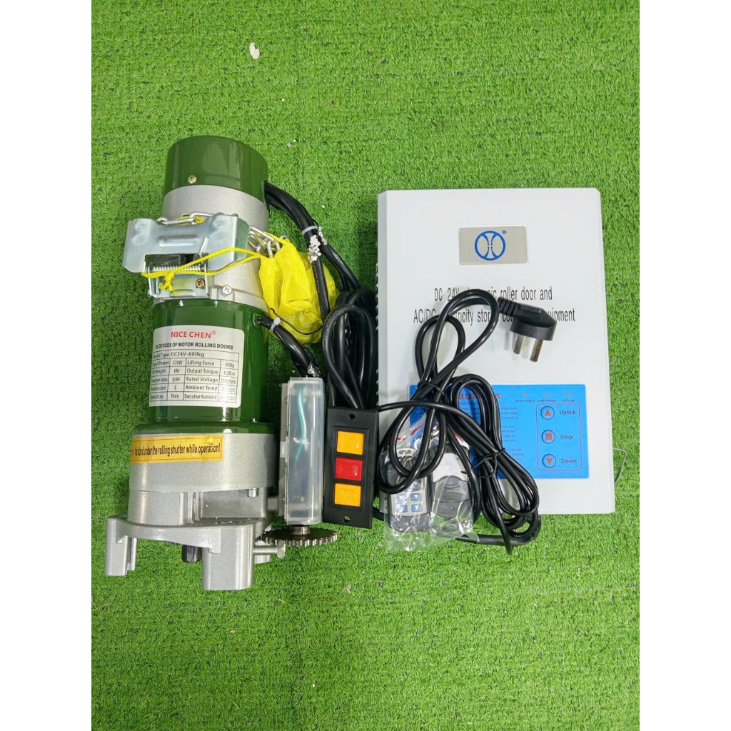 Mô tơ cuốn nice chen 24V 600DC kèm hộp khiển,  tải trọng 600kg dùng làm cửa cuốn, bạt xếp cỡ vừa , nhỏ....