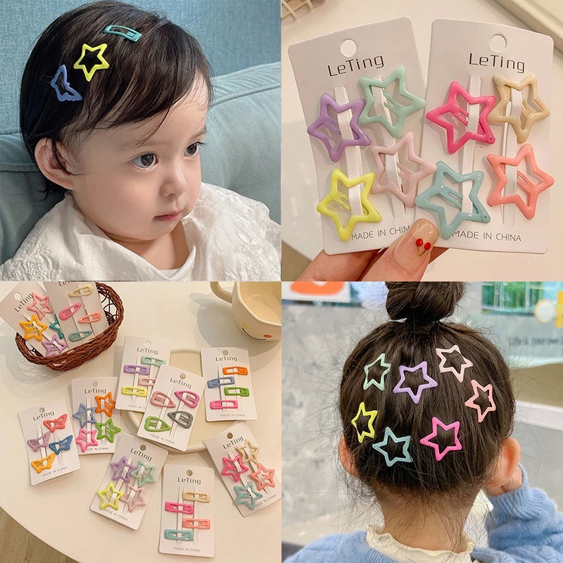 Set 10,20,30 Kẹp Tóc Mái Nhiều Hình Nhiều Màu Xinh Xắn Dễ Thương Phụ Kiện Tóc Empoli