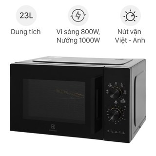 Lò vi sóng có nướng Electrolux EMG23K22B 23 lít chính hãng  Bảo hành 12 tháng