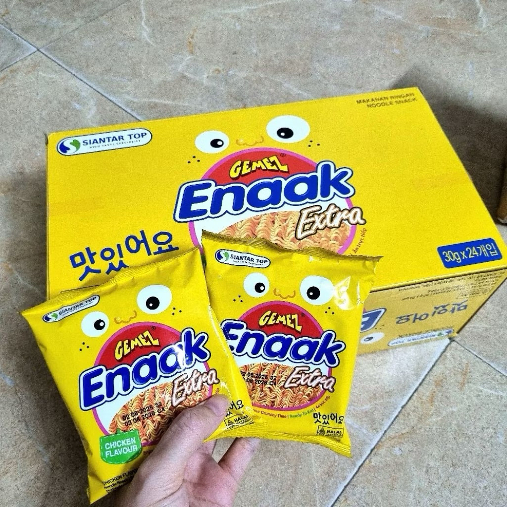 {Hott} Snack Mì Enaak Ăn Liền Cho Bé Vị Gà Truyền Thống (Thùng 24 Gói * 30gr)