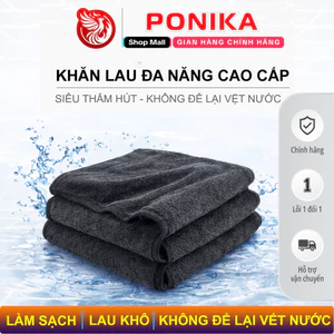 Khăn Lau Bếp, Lau Đa Năng Superfine Fiber ,Cao Cấp, PONIKA - Siêu Thấm Hút, Không Để Lại Vệt Nước