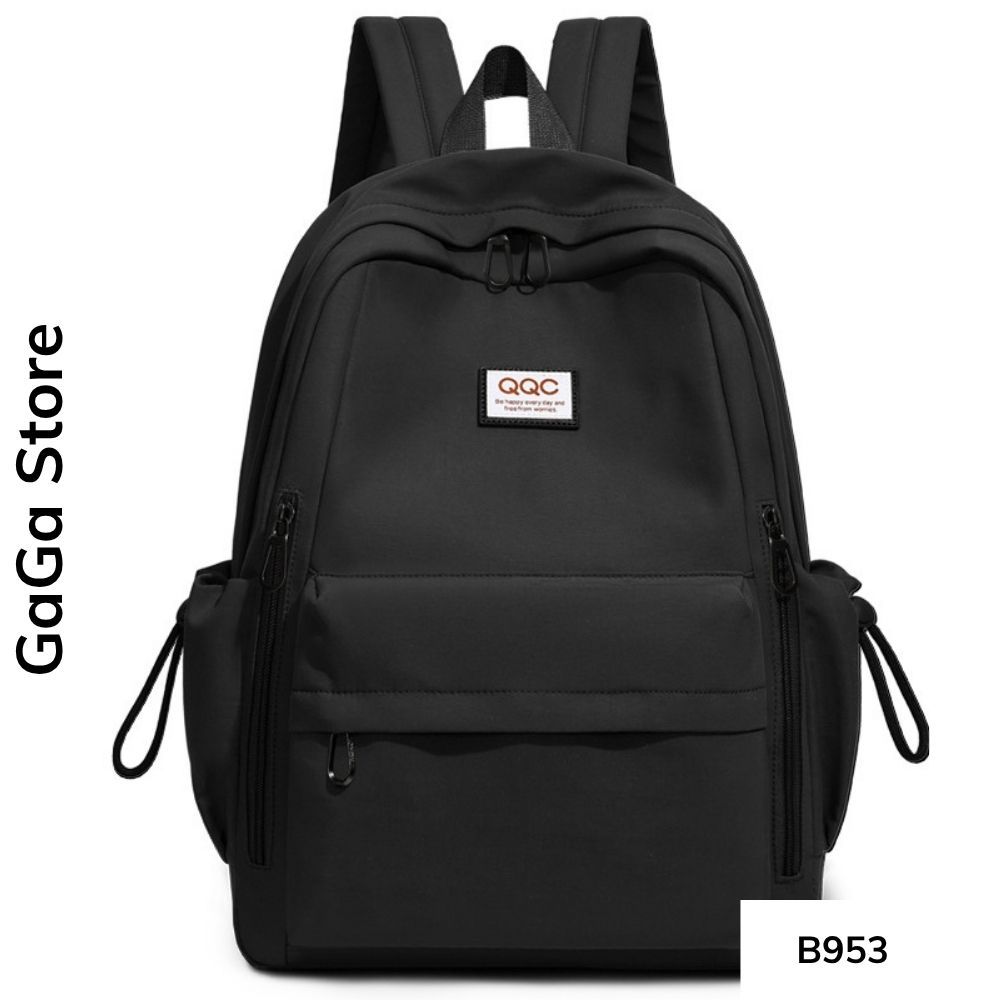Balo unisex đi học nhiều ngăn màu đơn giản phong cách Ulzzang cho học sinh các cấp B953 gagastore
